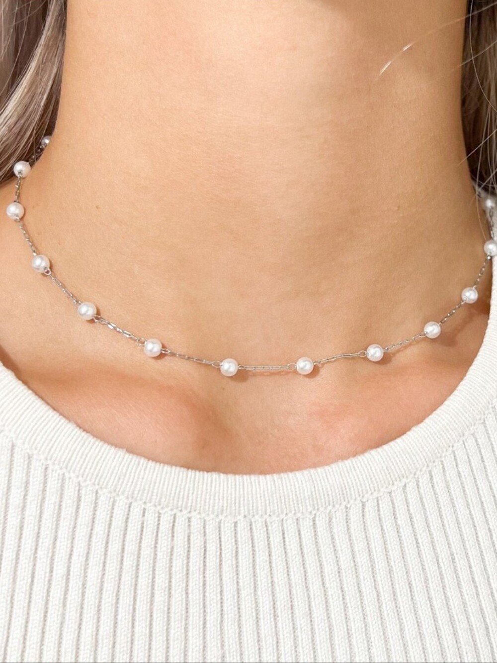 Pearl Silver Necklace